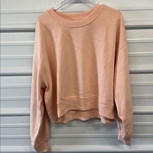 Lululemon Perfectly Oversized Softstrmeme Crew - 10 - Peach Satin